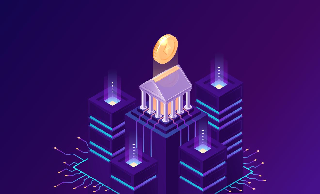 An illustration of a digital bank